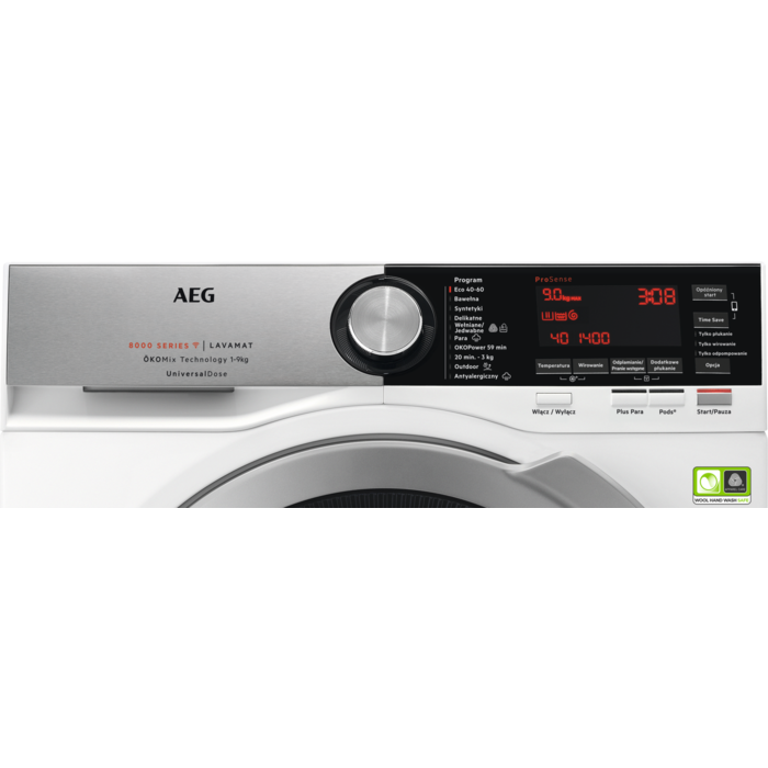 AEG - 9 kg washing machine - L8FEC69PSP