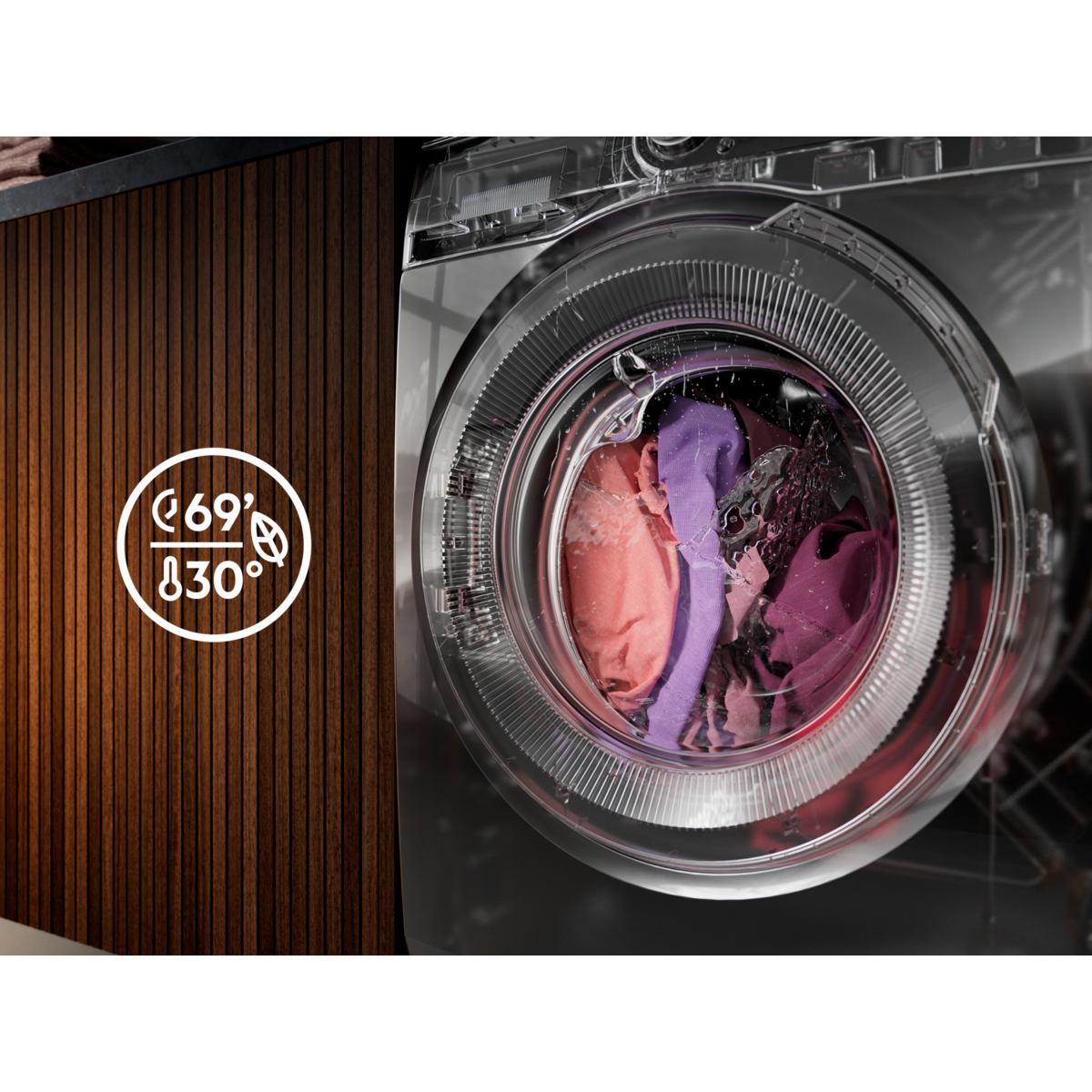 AEG - 8 kg washing machine - LFR73844BP