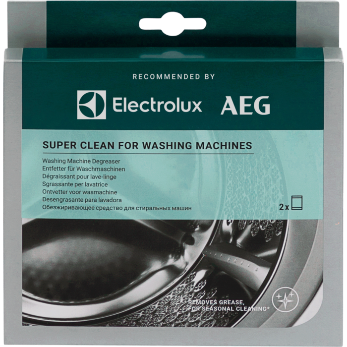 Super Clean for Washing Machines. Contains 2 sachets ( 2 x 50gr) (AEG,Electrolux)