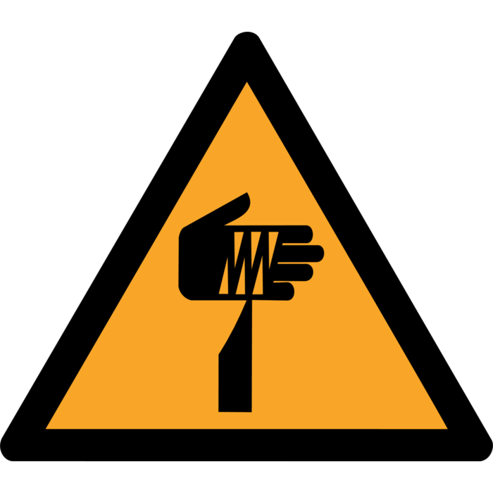 Ostrzeżenie – ostre elementy (ISO 7010)