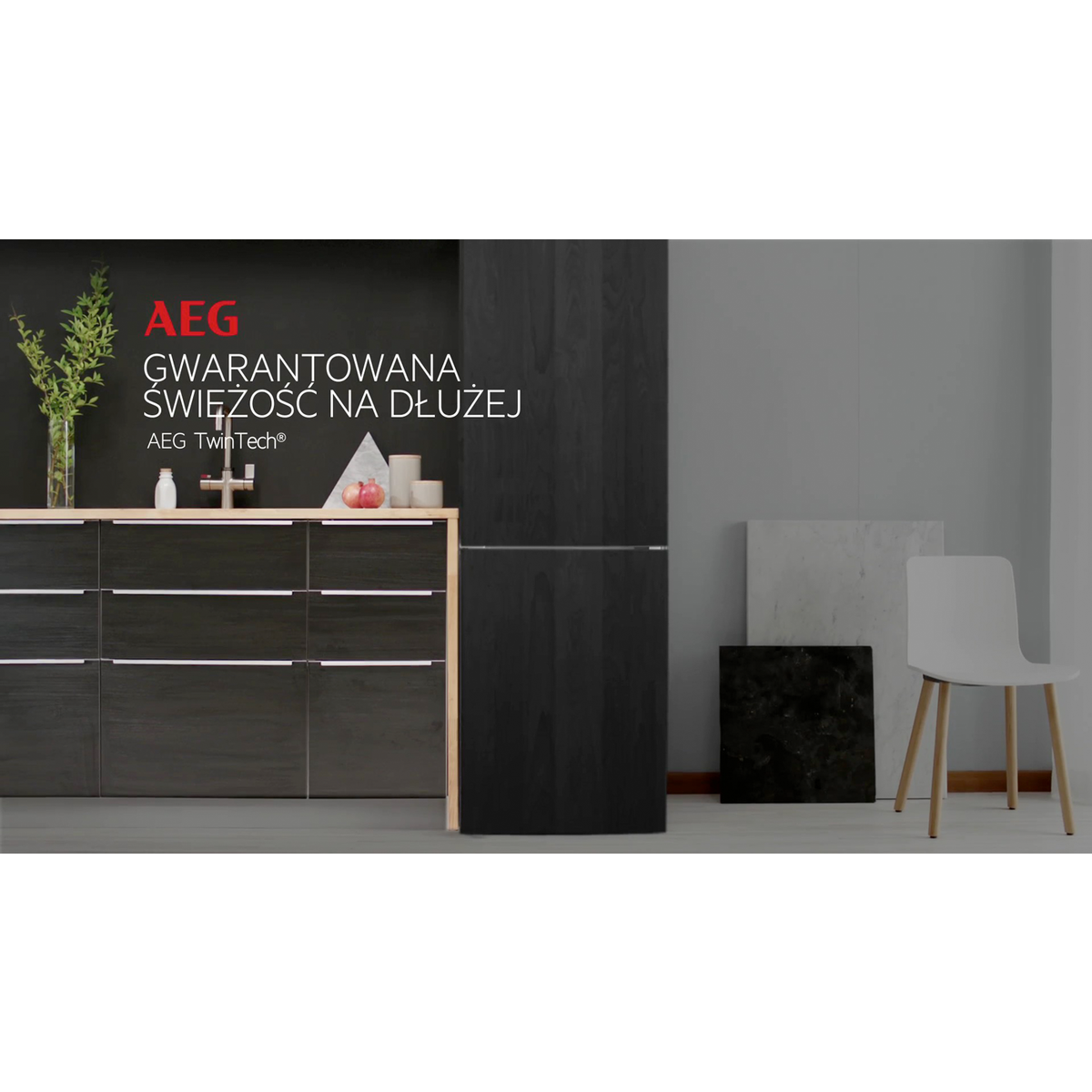 AEG - Lodówka do zabudowy - SCE81816TS