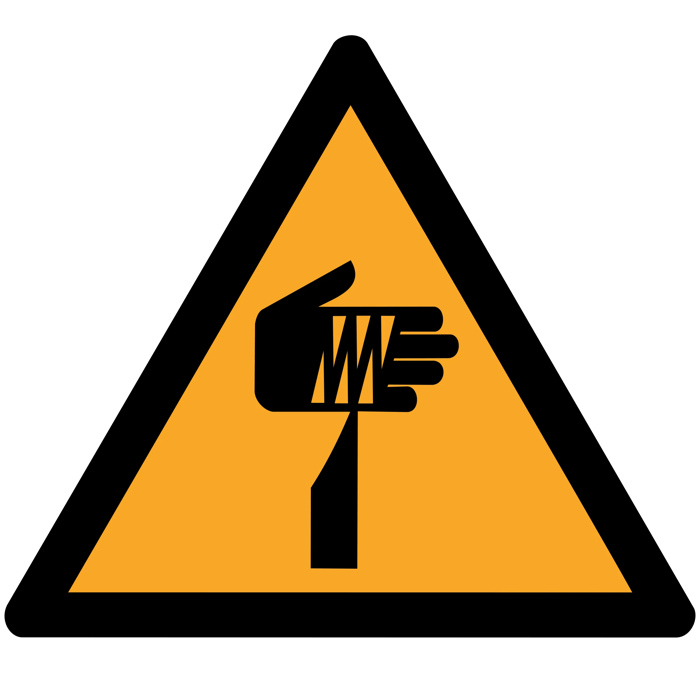 Ostrzeżenie – ostre elementy (ISO 7010)
